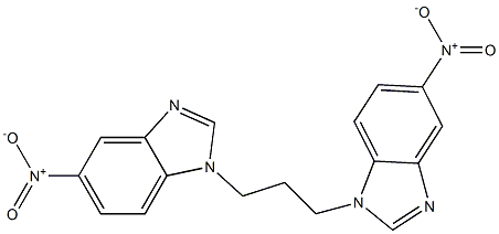 5-nitro-1-(3-{5-nitro-1H-benzimidazol-1-yl}propyl)-1H-benzimidazole Struktur