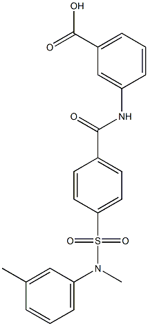 3-({4-[(3-dimethylanilino)sulfonyl]benzoyl}amino)benzoic acid Struktur