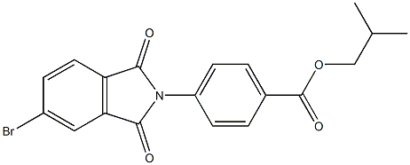 isobutyl 4-(5-bromo-1,3-dioxo-1,3-dihydro-2H-isoindol-2-yl)benzoate Struktur