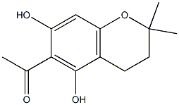 1-(5,7-dihydroxy-2,2-dimethyl-3,4-dihydro-2H-chromen-6-yl)ethanone Struktur