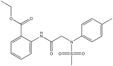 ethyl 2-({[4-methyl(methylsulfonyl)anilino]acetyl}amino)benzoate Struktur