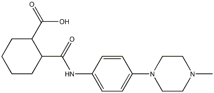 2-{[4-(4-methyl-1-piperazinyl)anilino]carbonyl}cyclohexanecarboxylic acid Struktur