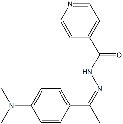 N'-{1-[4-(dimethylamino)phenyl]ethylidene}isonicotinohydrazide Struktur