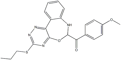 (4-methoxyphenyl)[3-(propylsulfanyl)-6,7-dihydro[1,2,4]triazino[5,6-d][3,1]benzoxazepin-6-yl]methanone Struktur