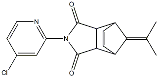 4-(4-chloro-2-pyridinyl)-10-(1-methylethylidene)-4-azatricyclo[5.2.1.0~2,6~]dec-8-ene-3,5-dione Struktur