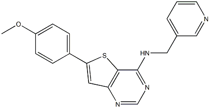 N-[6-(4-methoxyphenyl)thieno[3,2-d]pyrimidin-4-yl]-N-(3-pyridinylmethyl)amine Struktur