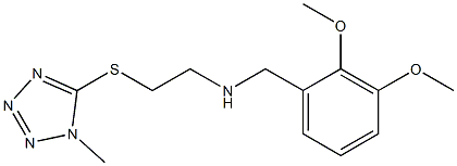 N-(2,3-dimethoxybenzyl)-N-{2-[(1-methyl-1H-tetraazol-5-yl)sulfanyl]ethyl}amine Struktur