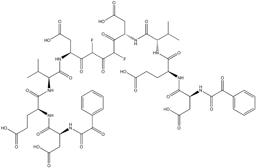 benzoylcarbonyl-aspartyl-glutamyl-valyl-aspartyl-fluoromethyl ketone Struktur