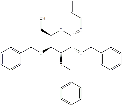 Allyl 2,3,4-tri-O-benzyl-a-D-galactopyranoside Struktur