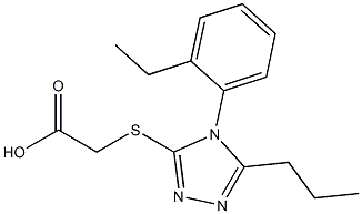 2-{[4-(2-ethylphenyl)-5-propyl-4H-1,2,4-triazol-3-yl]sulfanyl}acetic acid Struktur