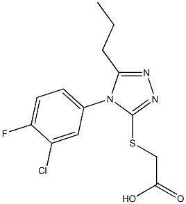 2-{[4-(3-chloro-4-fluorophenyl)-5-propyl-4H-1,2,4-triazol-3-yl]sulfanyl}acetic acid Struktur