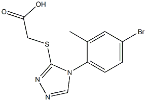 2-{[4-(4-bromo-2-methylphenyl)-4H-1,2,4-triazol-3-yl]sulfanyl}acetic acid Struktur