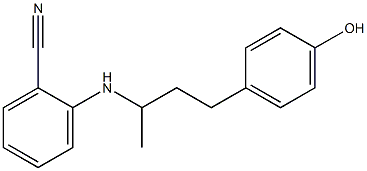 2-{[4-(4-hydroxyphenyl)butan-2-yl]amino}benzonitrile Struktur