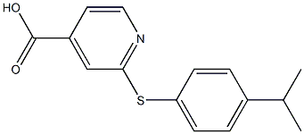 2-{[4-(propan-2-yl)phenyl]sulfanyl}pyridine-4-carboxylic acid Struktur