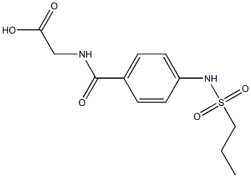 2-{[4-(propane-1-sulfonamido)phenyl]formamido}acetic acid Struktur