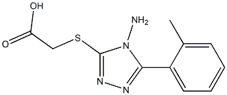 2-{[4-amino-5-(2-methylphenyl)-4H-1,2,4-triazol-3-yl]sulfanyl}acetic acid Struktur