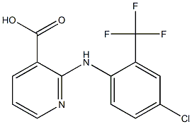 2-{[4-chloro-2-(trifluoromethyl)phenyl]amino}pyridine-3-carboxylic acid Struktur