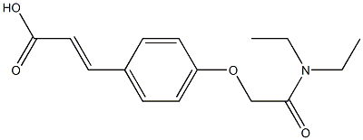 3-{4-[(diethylcarbamoyl)methoxy]phenyl}prop-2-enoic acid Struktur