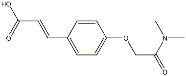 3-{4-[(dimethylcarbamoyl)methoxy]phenyl}prop-2-enoic acid Struktur