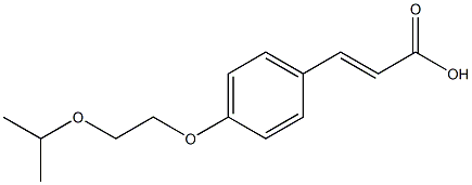 3-{4-[2-(propan-2-yloxy)ethoxy]phenyl}prop-2-enoic acid Struktur