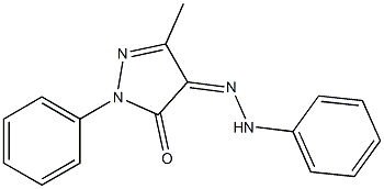 3-methyl-1-phenyl-1H-pyrazole-4,5-dione 4-(N-phenylhydrazone) Struktur