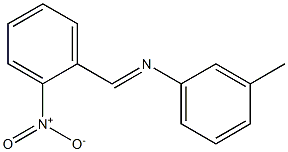 N-(3-methylphenyl)-N-[(E)-(2-nitrophenyl)methylidene]amine Struktur