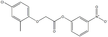 3-nitrophenyl 2-(4-chloro-2-methylphenoxy)acetate Struktur