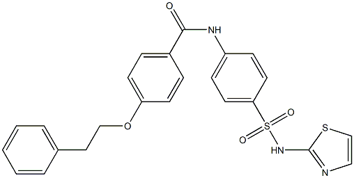 4-(phenethyloxy)-N-{4-[(1,3-thiazol-2-ylamino)sulfonyl]phenyl}benzamide Struktur