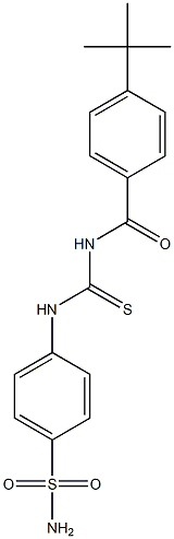 4-[({[4-(tert-butyl)benzoyl]amino}carbothioyl)amino]benzenesulfonamide Struktur