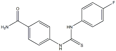 4-{[(4-fluoroanilino)carbothioyl]amino}benzamide Struktur