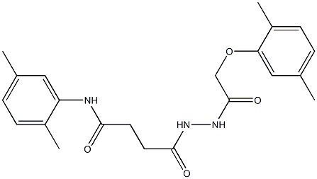 4-{2-[2-(2,5-dimethylphenoxy)acetyl]hydrazino}-N-(2,5-dimethylphenyl)-4-oxobutanamide Struktur