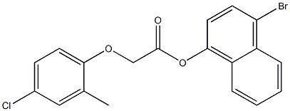 4-bromo-1-naphthyl 2-(4-chloro-2-methylphenoxy)acetate Struktur