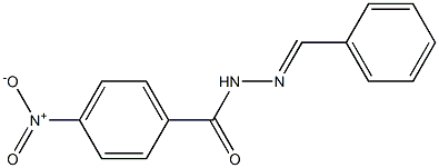 4-nitro-N'-[(E)-phenylmethylidene]benzohydrazide Struktur