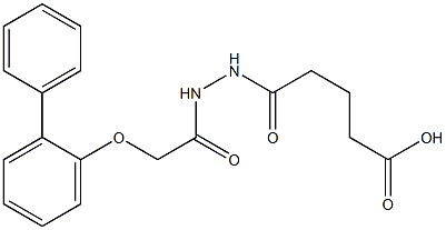 5-{2-[2-([1,1'-biphenyl]-2-yloxy)acetyl]hydrazino}-5-oxopentanoic acid Struktur