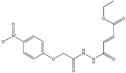 ethyl (E)-4-{2-[2-(4-nitrophenoxy)acetyl]hydrazino}-4-oxo-2-butenoate Struktur