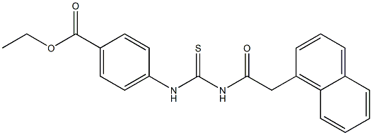 ethyl 4-[({[2-(1-naphthyl)acetyl]amino}carbothioyl)amino]benzoate Struktur