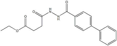 ethyl 4-[2-([1,1'-biphenyl]-4-ylcarbonyl)hydrazino]-4-oxobutanoate Struktur