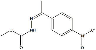 methyl 2-[(Z)-1-(4-nitrophenyl)ethylidene]-1-hydrazinecarboxylate Struktur