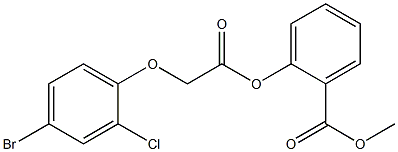 methyl 2-{[2-(4-bromo-2-chlorophenoxy)acetyl]oxy}benzoate Struktur