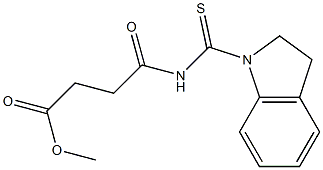 methyl 4-[(2,3-dihydro-1H-indol-1-ylcarbothioyl)amino]-4-oxobutanoate Struktur