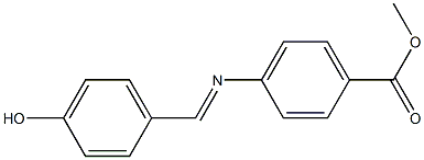 methyl 4-{[(E)-(4-hydroxyphenyl)methylidene]amino}benzoate Struktur