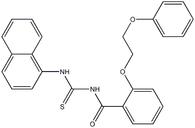 N-(1-naphthyl)-N'-[2-(2-phenoxyethoxy)benzoyl]thiourea Struktur