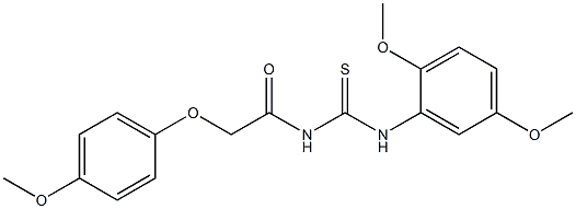 N-(2,5-dimethoxyphenyl)-N'-[2-(4-methoxyphenoxy)acetyl]thiourea Struktur