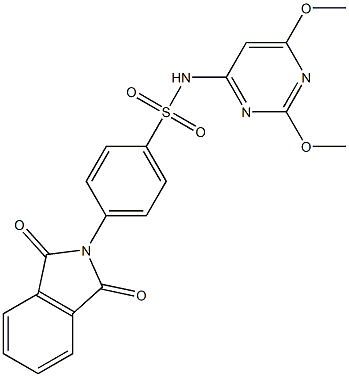 N-(2,6-dimethoxy-4-pyrimidinyl)-4-(1,3-dioxo-1,3-dihydro-2H-isoindol-2-yl)benzenesulfonamide Struktur