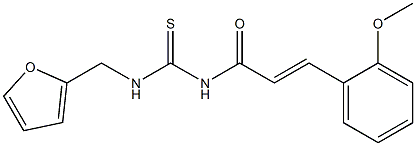 N-(2-furylmethyl)-N'-[(E)-3-(2-methoxyphenyl)-2-propenoyl]thiourea Struktur