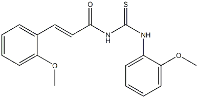 N-(2-methoxyphenyl)-N'-[(E)-3-(2-methoxyphenyl)-2-propenoyl]thiourea Struktur