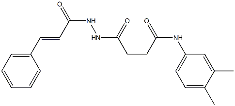 N-(3,4-dimethylphenyl)-4-oxo-4-{2-[(E)-3-phenyl-2-propenoyl]hydrazino}butanamide Struktur