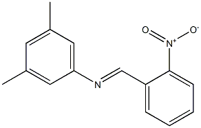 3,5-dimethyl-N-[(E)-(2-nitrophenyl)methylidene]aniline Struktur