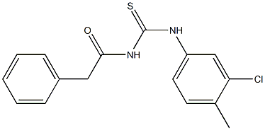 N-(3-chloro-4-methylphenyl)-N'-(2-phenylacetyl)thiourea Struktur