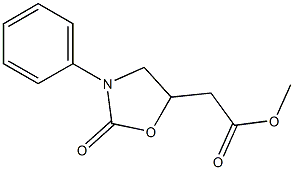 3-Phenyl-2-oxooxazolidine-5-acetic acid methyl ester Struktur